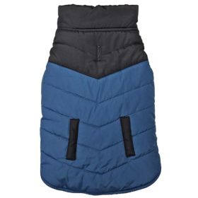 Fashion Pet Reversible Color Block Puffer Dog Jacket Blue - X-Large