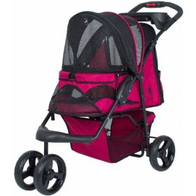 Petique Durable Pet Stroller Razzberry