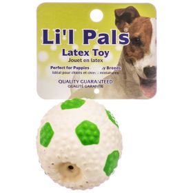 Lil Pals Latex Mini Soccer Ball for Dogs Green and White (size: 6 count)