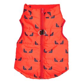 Cartoon Cardigan Waistcoat with Zipper Tractive Hole for Dogs (type: RedevilXS)