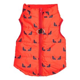 Cartoon Cardigan Waistcoat with Zipper Tractive Hole for Dogs (type: RedevilM)