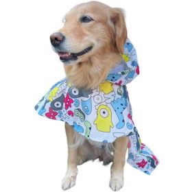 Waterproof Cape for Large and Small Dogs Windproof Raincoat Poncho for Pets (type: MonsterS)