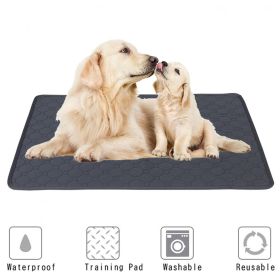 Washable Dog Pet Diaper Mat Waterproof Reusable Training Pad Urine Absorbent Environment Protect Diaper Mat Dog Car Seat Cover (Color: Gray, size: XS 50x35cm)