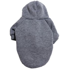 Pet Sweatshirt With Hoodie; Machine Washable Sweater For Dogs Puppies Sweater Clothes Apparel (Color: Grey, size: L)