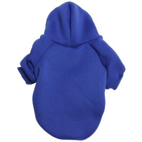 Pet Sweatshirt With Hoodie; Machine Washable Sweater For Dogs Puppies Sweater Clothes Apparel (Color: Blue, size: S)