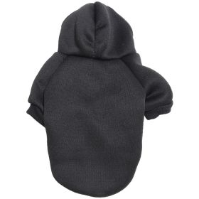 Pet Sweatshirt With Hoodie; Machine Washable Sweater For Dogs Puppies Sweater Clothes Apparel (Color: Black, size: XXL)