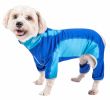 Pet Life Active 'Warm-Pup' Heathered Performance 4-Way Stretch Two-Toned Full Body Warm Up