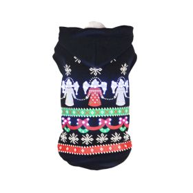 Pet Life LED Lighting Patterned Holiday Hooded Sweater Pet Costume (size: Medium - (FBP8BKMD))