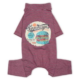 Touchdog Onesie Lightweight Breathable Printed Full Body Pet Dog T-Shirt Pajamas (Color: Red, size: medium)