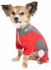 Pet Life Active 'Warm-Pup' Heathered Performance 4-Way Stretch Two-Toned Full Body Warm Up