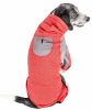 Pet Life Active 'Fur-Breeze' Heathered Performance 4-Way Stretch Two-Toned Full Bodied Hoodie