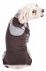 Pet Life Active 'Warm-Pup' Heathered Performance 4-Way Stretch Two-Toned Full Body Warm Up