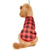 Warm Fleece Dog Clothing Classic Plaid Patchwork Dog and Cat Hoodies