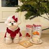 Christmas Pet Dress For Small Medium Dog; New Year Non-elastic Dog Dress ; Winter Pet Apparel