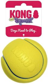 KONG Squeezz Tennis Ball Assorted Colors (size: Medium - 3 count)