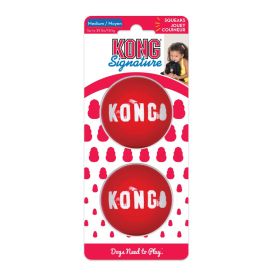 KONG Signature Ball Dog Toy Medium (size: 4 count (2 x 2 ct))